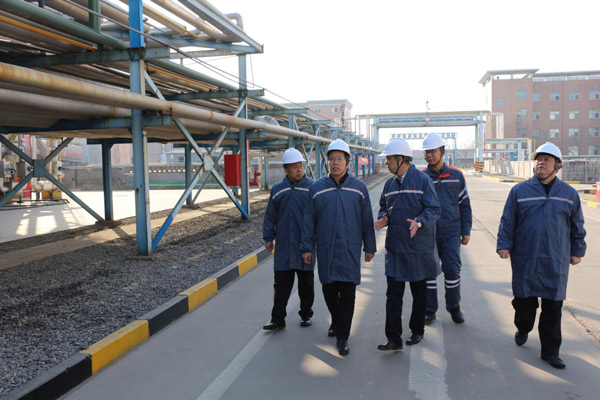 東營市中級人民法院黨組書記、院長廖偉忠一行到公司調研指導工作