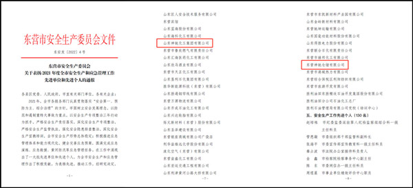 揚帆起航·再創輝煌--石化事業部化工和倉儲公司 榮獲2021年度“安全生產工作先進企業”榮譽稱號